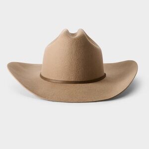 Aritzia Wildwest Cattleman Tan Cowboy Hat